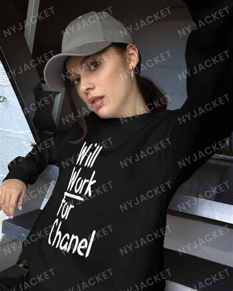 sweat shirt chanel|will work for chanel sweatshirt.